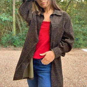 VINTAGE and THRIFTED Brown Lightweight Overcoat